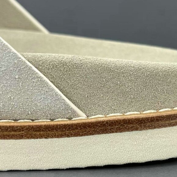 Brunello Cucinelli White Suede Crossover Sandals - Picture 6 of 13